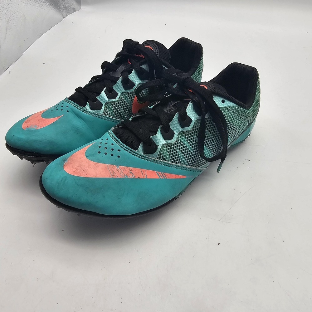 Nike Rival Shoes Womens Size 8 Green Pink Track Spikes Racing Running 615998-306